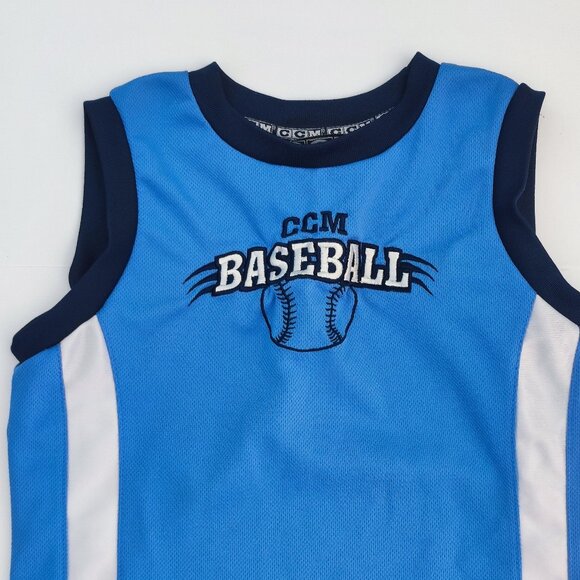 CCM Baseball Jersey boys size S Blue With Graphic Design - Picture 2 of 5